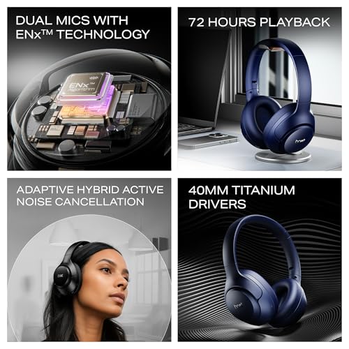 Image of Boat Rockerz 551 ANC Pro(2025 Launch),42Db Adaptive Hybrid,App Support,72Hrs Battery,40Mm Titanium Drivers,Enx Tech,Foldable Cups Bluetooth Over Ear Headphones,Wireless Headphone with Mic(Bold Blue)