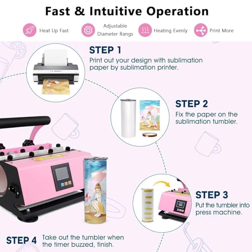 Auto Tumbler Heat Press Machine para Tazas 11-30 oz miniatura 6