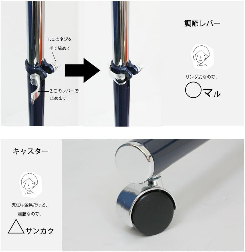 ハンガーラック 頑丈 耐荷重70kg パイプハンガー 約26着収納 業務用 押入れ アイアン クローゼット クローゼット 洋服掛け