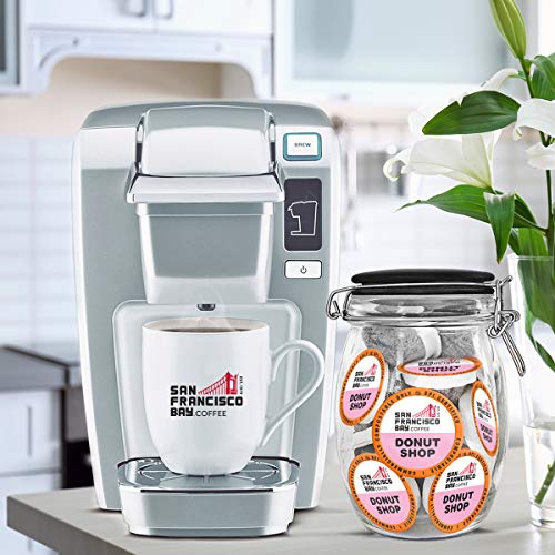SF Bay Coffee Donut Shop 80 Ct Light Roast Compostable Coffee Pods, K Cup Compatible including Keurig 2.0