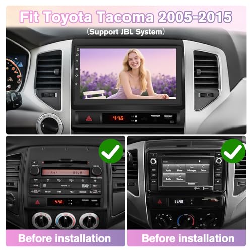 Image of Junsun Car Radio for Toyota Tacoma 2005-2015 CarPlay /Android Auto | Support JBL Sound System GPS DSP RDS,Upgrade Bluetooth 5.0 with HD Backup Camera 2GB RAM 32GB ROM