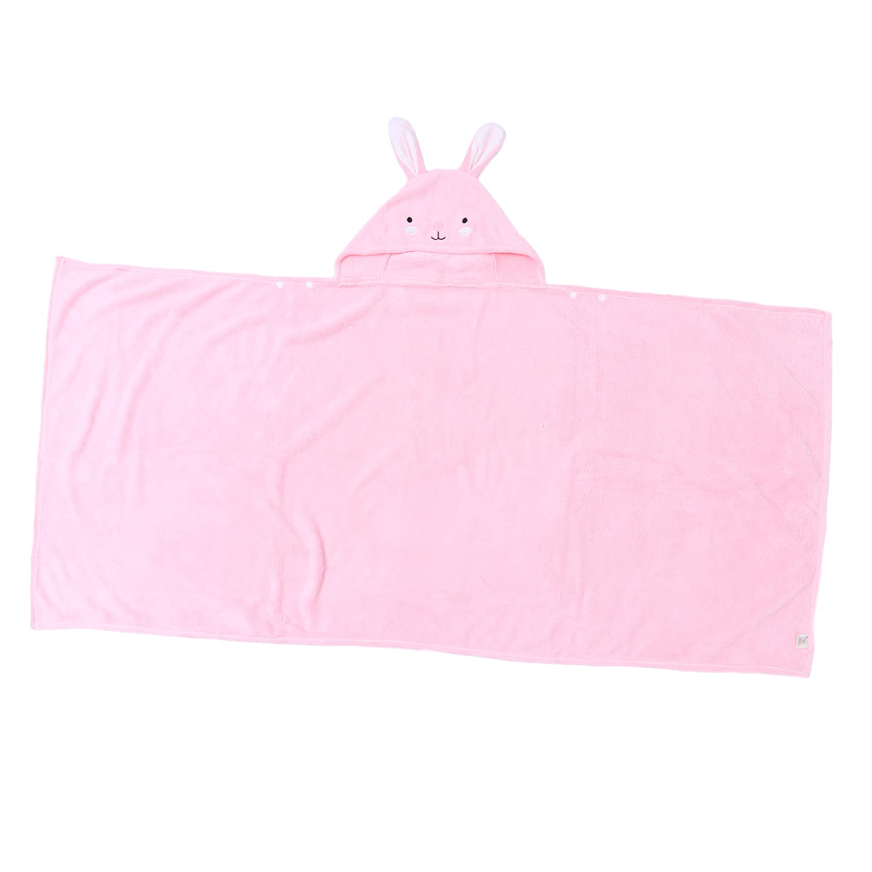 1 pièce Serviette de Bain à Capuche Cartoon pour Garçon Fille Peignoir Doux et Confortable Parfait pour Bain Modèle Lapin Rose