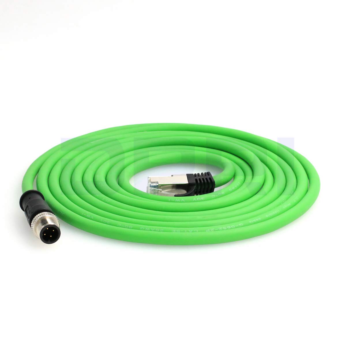 DRRI M12 4pin D-Code Male to RJ45 Waterproof Ethernet Shielded Cable for Industrial Ethernet Applications