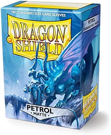 Arcane Tinmen Dragon Shield Deck Protective Sleeves for Gaming Cards, Standard Size (100 Sleeves), Matte Petrol