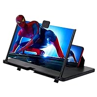 14 Zoll Handy Lupe,3D-Bildschirm Ausziehbarer HD Bildschirm Faltbarer Gegen Blaues Licht Bildschirmlupe für Alle Smartphones