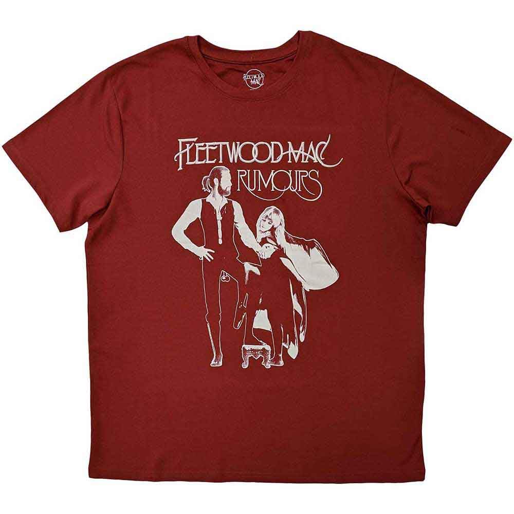 Fleetwood Mac T Shirt Rumours Band Logo Official Unisex Red XL