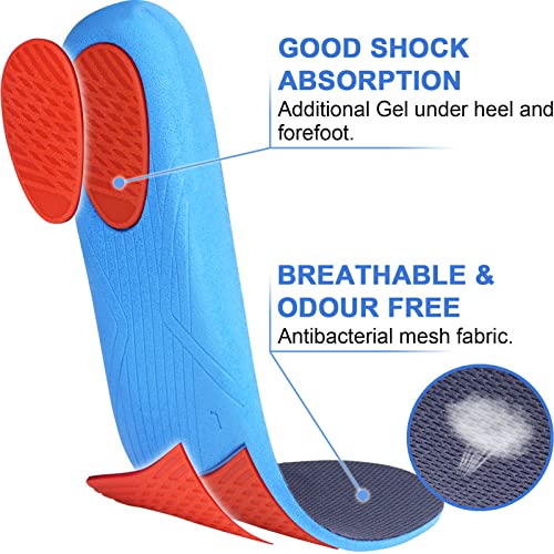 Ailaka Height Increase Insoles For Men Women - 1 Pair Pu Shoes Lifts Elastic Shock Absorbing Sports Shoe Insoles Height Increase, Heel Lifts For Men Women Shoes Inserts #TOP2