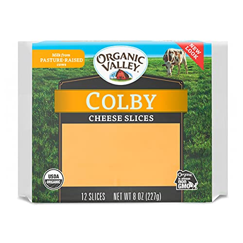 Organic Valley Organic Colby Cheese Slices - Pasture Raised, Gluten Free - 8 Oz #TOP20
