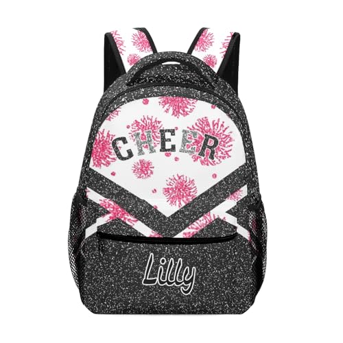Cheer Light Pink Personalized Backpack for Traveling Hiking Camping with Name