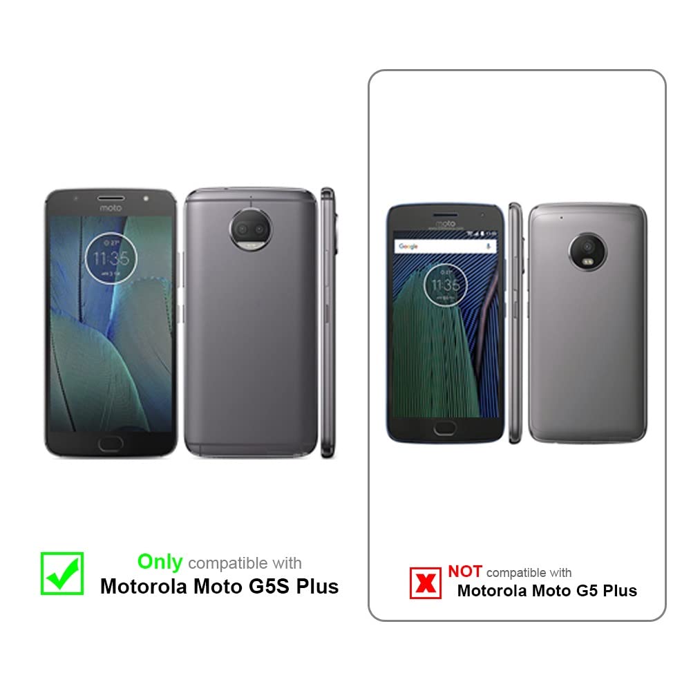 Cadorabo Custodia per Motorola Moto G5S Plus in Argento Metallo - Rigida Cover Protettiva Sottile con Bordo Protezione - Back Hard Case Ultra Slim Bumper Antiurto Guscio Plastica