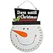 DII Indoor/Outdoor Hanging Snowman Advent Calendar for the Holidays, Wooden Wall & Door Decoration - Days Until Christmas Countdown