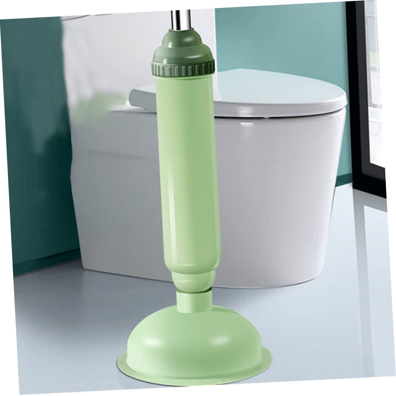 Alipis Stura Water a Pressione 2 Pezzi, Ventosa per WC in PVC e Acciaio Inox, Pulitore di Fognature per Casa e Hotel, Facile da Pulire