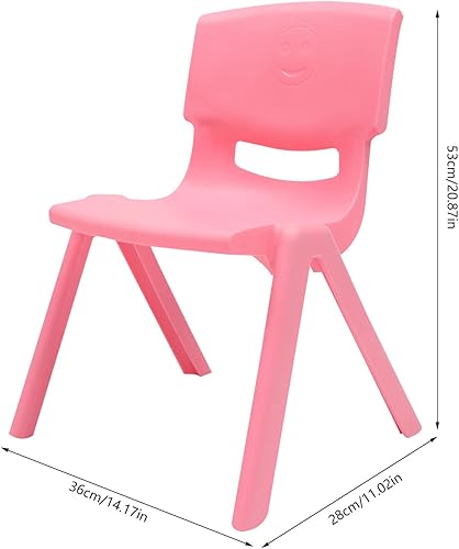 Miniatura 7 de 6 sillas apilables coloridas para niños, sillas de exterior para niños, sillas preescolares con 11 pulgadas de altura, sillas de plástico para aulas