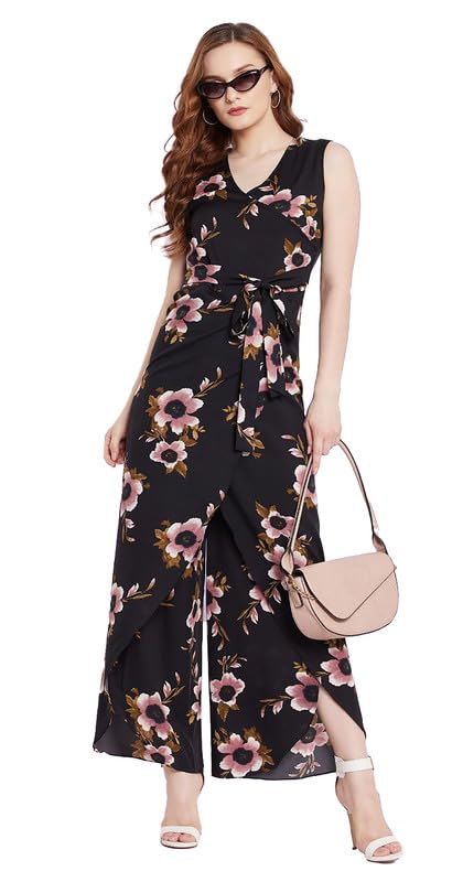 sky fly Girls Relaxed Fit Ankle Length Jumpsuit-109 Black X-small-picture-35