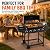4-Burner Outdoor Gas Grill with Side Burner, Dual Fuel Grill for Propane and Natural Gas, 42000 BTU, Porcelain-Enameled Grates, 534 Sq. In. Cooking Area, Piezo Ignition, Wheels