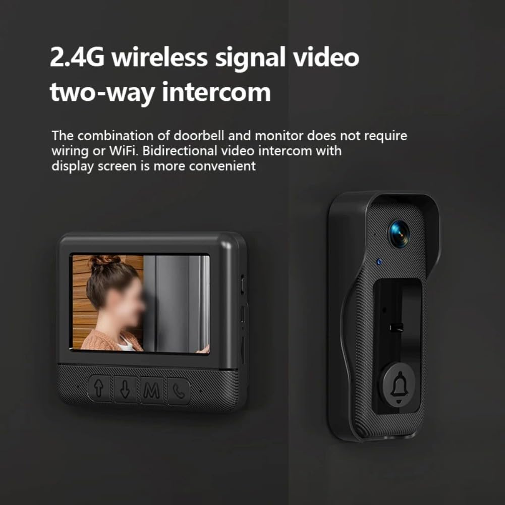 Sonnette Vidéo Fil Écran 4,3 Pouces Interphone Sonnette Vidéo