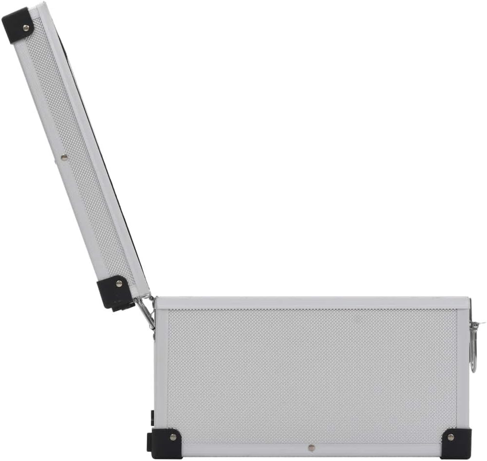 CD Case for 60 CDs Aluminum ABS Silver,Weight:5.58lbs,91856