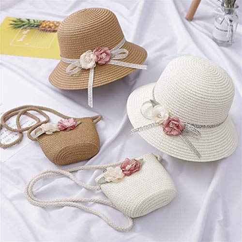 Fashion Flower Children Sun Hats Cute Girl Bags Suit Beach Hats for Girl Sun Hat for 2-7 Years Old2