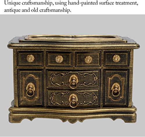 Boîte de rangement de bijoux rétro à 3 couches pour ranger les bagues - 4