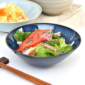 Amazon.co.jp: 窯変紺丸4.0小鉢 約13.5cm 青系 和食器 小鉢 日本製