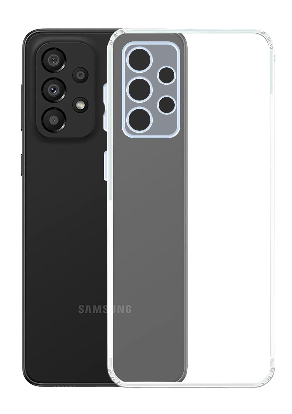YOFO Back Cover for Samsung Galaxy A53 (5G) (Flexible|Silicone|Transparent|Full Camera Protection) (B0CWXJ4KH3) Amazon Price History, Amazon Price Tracker