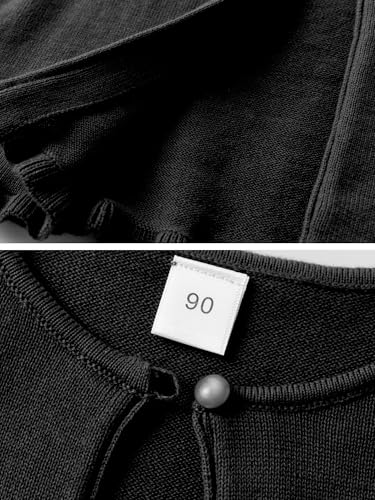 Toddler Girls Cropped Shrug Cardigan, 100% Cotton Knit, One-Button Cover Up for Dresses, School, Parties & Holidays, 3T-84