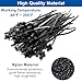 YuGtcen 60pcs Zip Ties Assorted Sizes, 6 Popular Size Push Mount Cable Ties Universal Nylon Self Locking Straps Heavy Duty Zip Tie Anchors for Indoor Outdoor Electronic Auto Construction Wire Tying