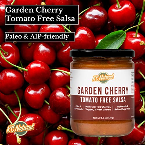 KC Natural - Garden Cherry Tomato Free Salsa - Nightshade Free - Paleo and AIP Friendly - 15.5 oz