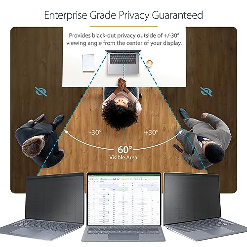 StarTech.com 13.5-inch Surface Laptop/Surface Book Privacy Screen, Anti-Glare Privacy Filter with 51% Blue Light Reduction - Image 2