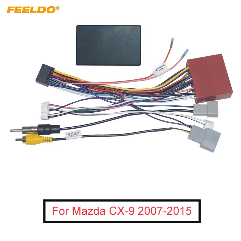 Car for Audio 16PIN CD/DVD Player Power Calbe Adapter with Canbus Box for Mazda CX-9 07-15 Stereo Plug Wiring Harness - (Color Name: B only canbus Box)