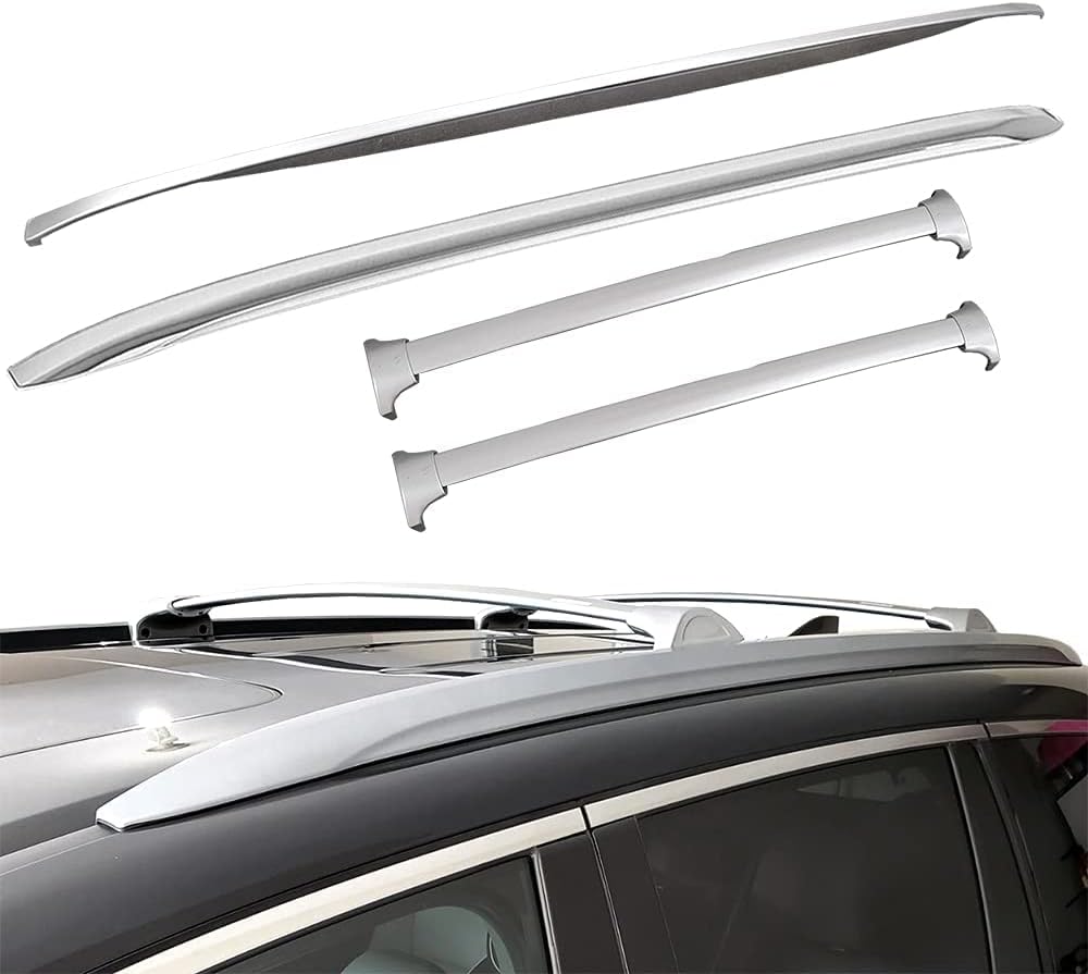 Roof Rack for Honda Pilot 2016 2017 2018 2019 2020 2021 (Silver Side Rails + Silver Cross Bars)