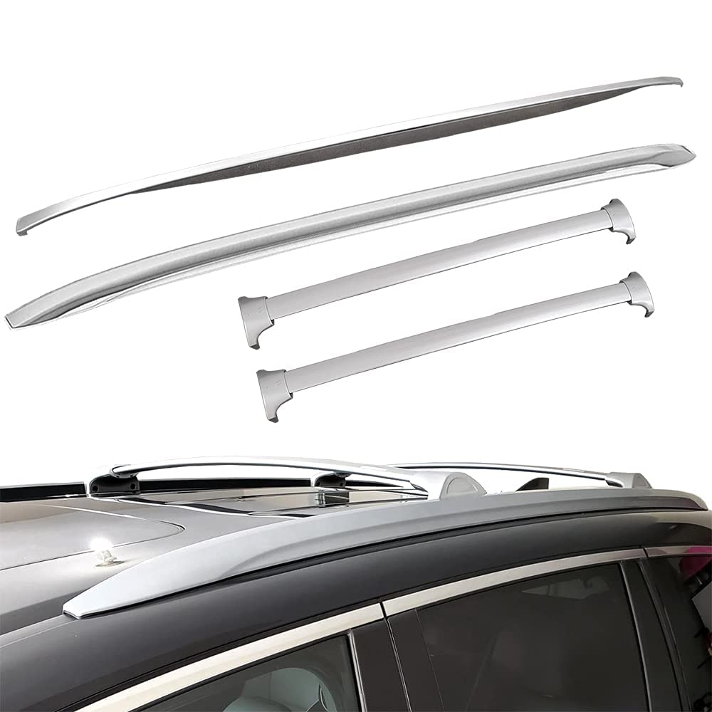 Roof Rack for Honda Pilot 2016 2017 2018 2019 2020 2021 (Silver Side Rails + Silver Cross Bars)
