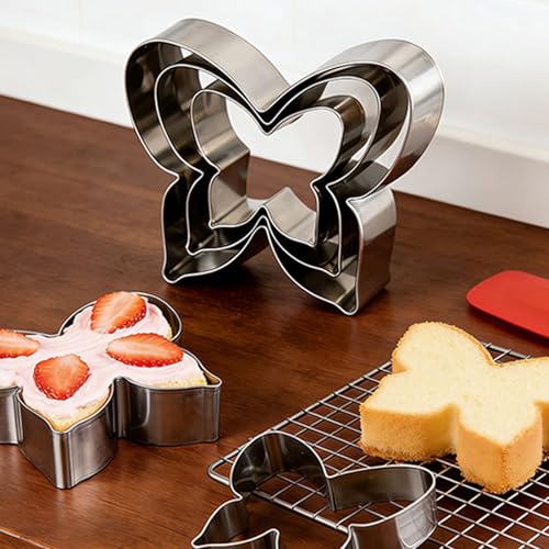 Moule à gâteau papillon en acier inoxydable pour entremets et pâtisseries - 3