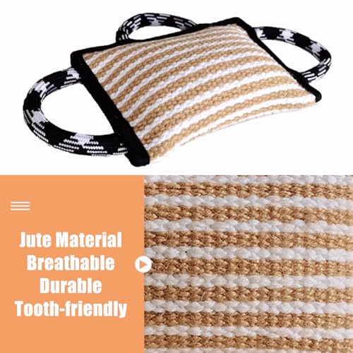 bangminda Beißkissen für Hunde mit 3 Griffen Hundebisskissen Hundetraining Zerrspielzeug für Hunde Interaktives Spielen Hundebisskissen-Spielzeug für Hunde Tauziehen K9 IPO Interaktives (Schwarz)