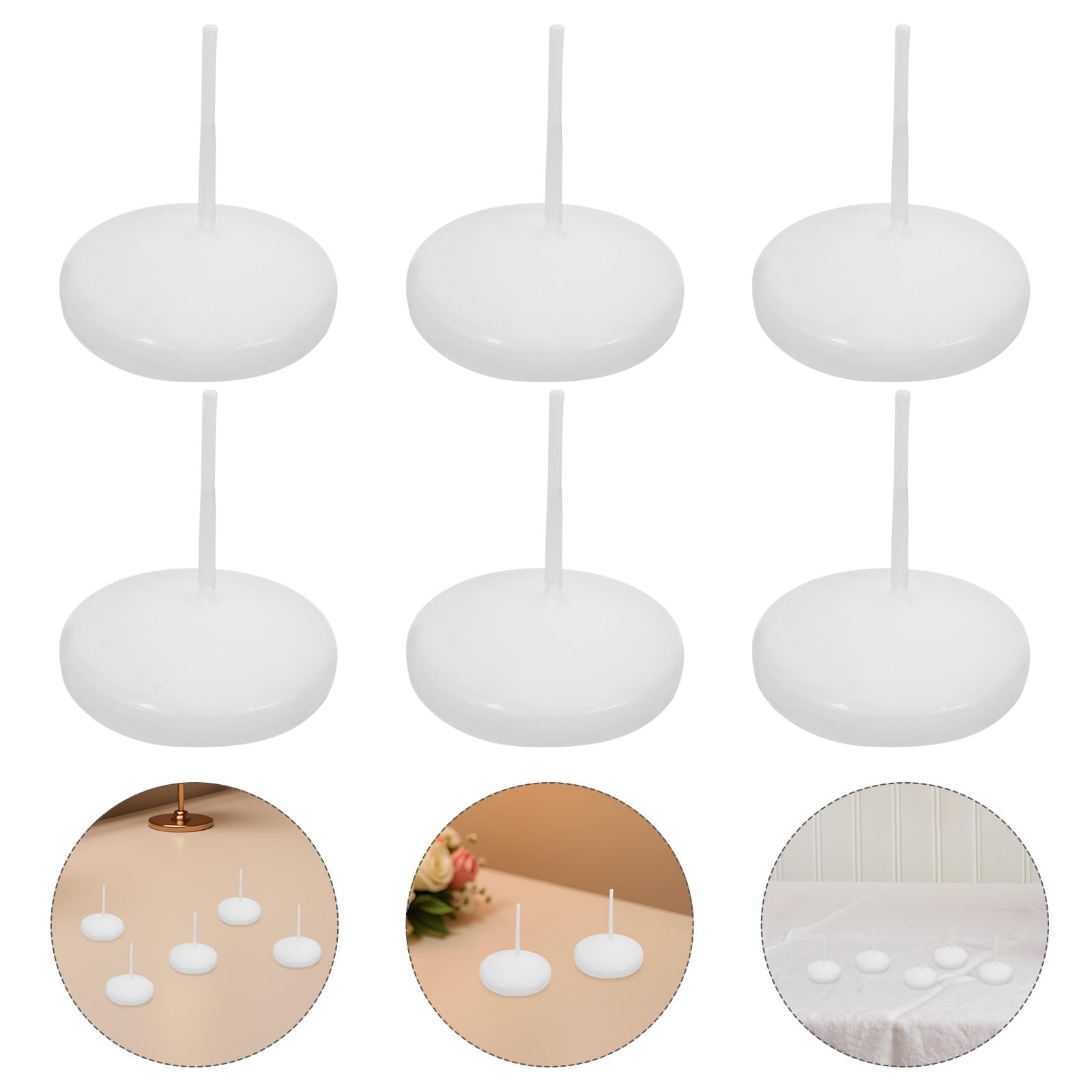 Tofficu 30 Unidades Velas Flotantes de Color Blanco para Centros de Mesa en Hoteles Brillo Prolongado Goteo Ideales para Bodas y Cenas Románticas