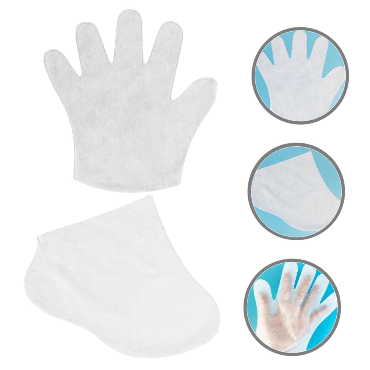 SOESFOUFU Hand and Foot Care Liners 20pcs Disposable Socks for Paraffin Wax Gloves Beauty Salon Kit