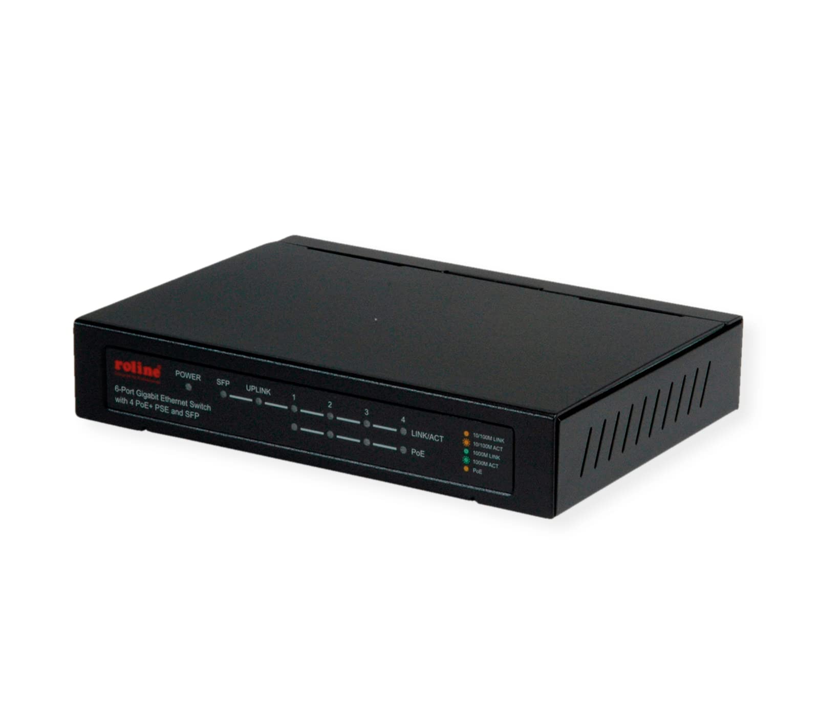 ROLINE Gigabit Ethernet Switch 6 portów (5x 10/100/1000 + 1x SFP, 4x PoE+)