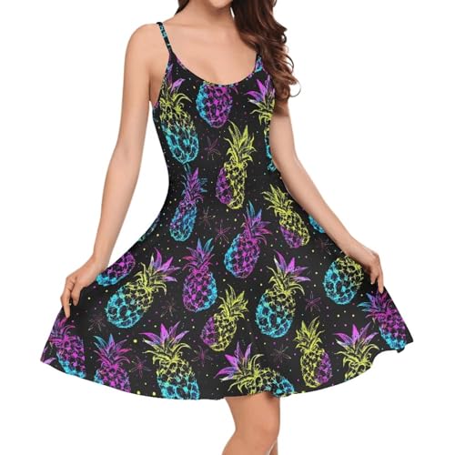 Image of Coloranimal Women's Summer Sleeveless Casual Swing Dresses with Loose Fit Beach Sundress