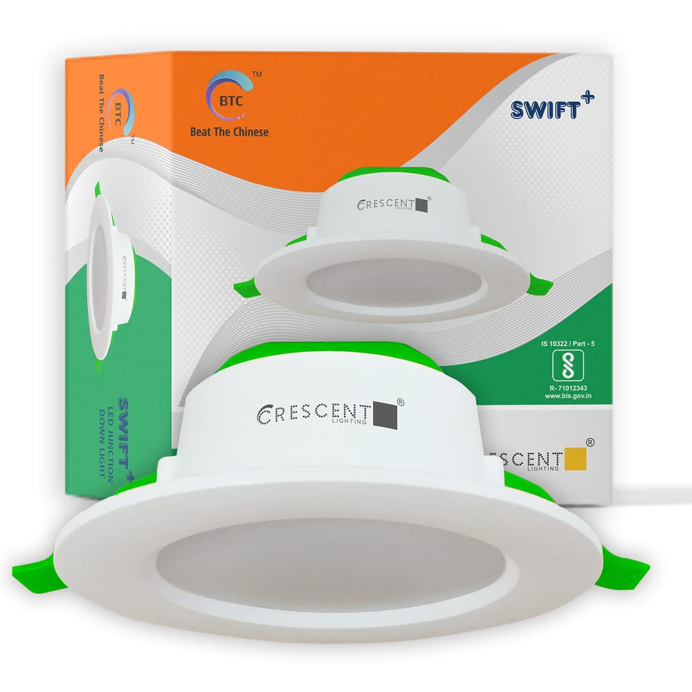 Crescent CRC130A 6W 3000K/4000K/6500K LED JB Light Round Recessed | 3 Step Color Change, PC Body, Inbuilt Driver, High Lumen Indoor Downlight, Ø110mm Cutout 80mm-image-20
