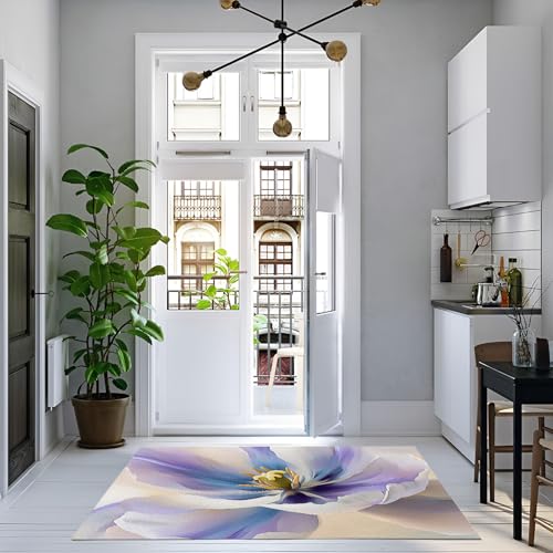 Tapis salon tulipe à poils ras pour embellir le sol de la cuisine