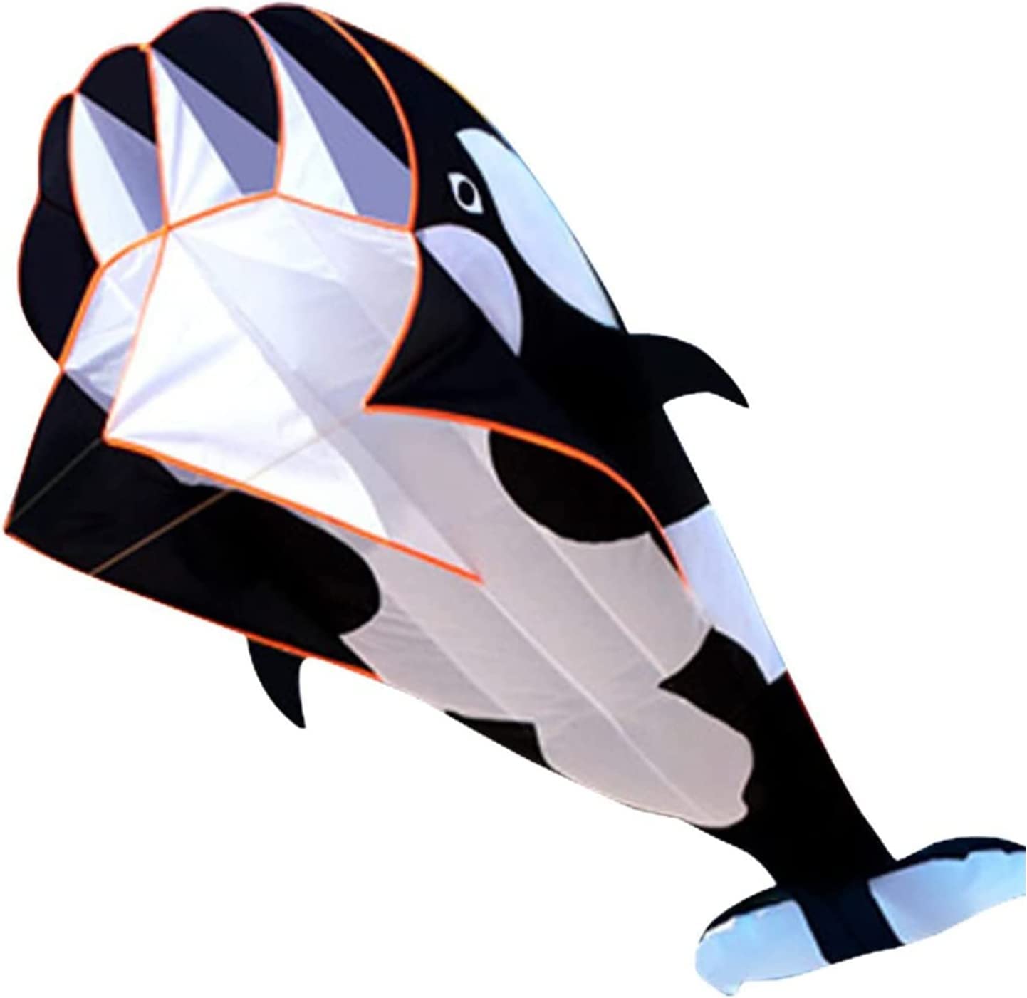 Large Dolphin Kite 3D Giant Dolphin Shape Flying Kite Beach Kite Soft Kites Outdoor Sports for Adult Kids