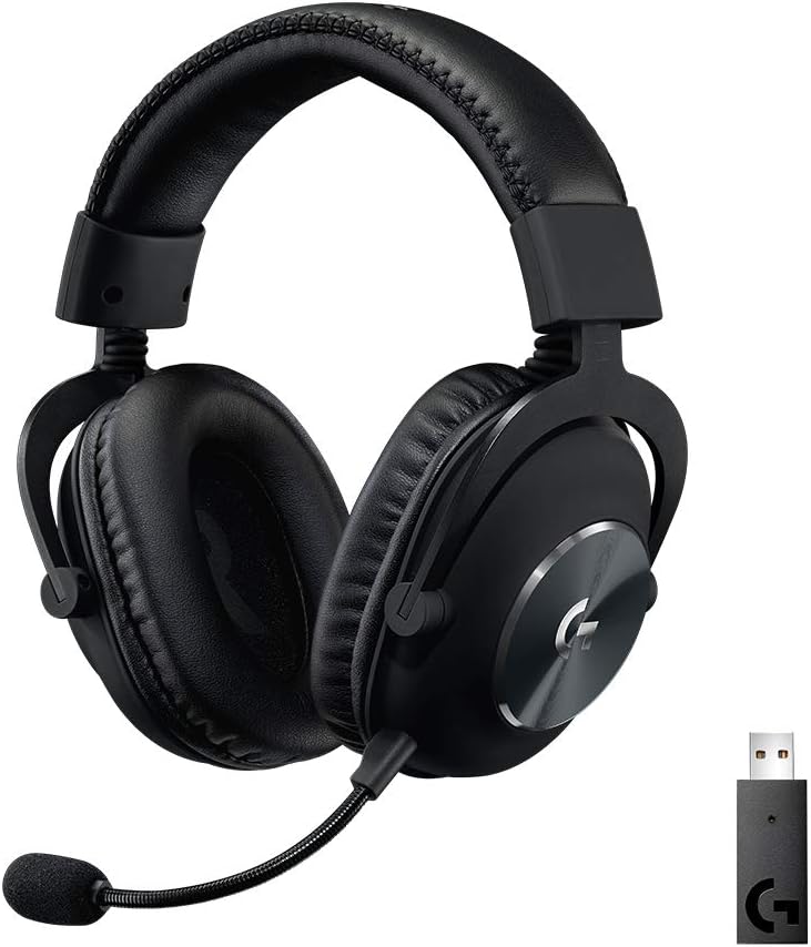 Logitech G PRO X Wireless LIGHTSPEED Gaming Headset with Blue VO!CE Mic Filter Tech, 50 mm PRO-G Drivers, and DTS Headphone:X 2.0 Surround Sound, 20+ Hour Battery Life - Black : Electronics