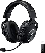 Logitech G PRO X LIGHTSPEED Auriculares inalámbricos para gaming con tecnología de filtro Blue VO!CE, transductores Pro-G de 50mm, DTS Headphone: X 2.0, 20+ horas batería, PC, PS5, PS4, Switch - Negro