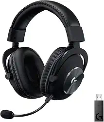 Headset Gamer Sem Fio Logitech G PRO X Wireless LIGHTSPEED com 7.1 Dolby Surround, Tecnologia Blue VO!CE, Design Confortável e Durável, Drivers PRO-G 50 mm e Bateria Recarregável