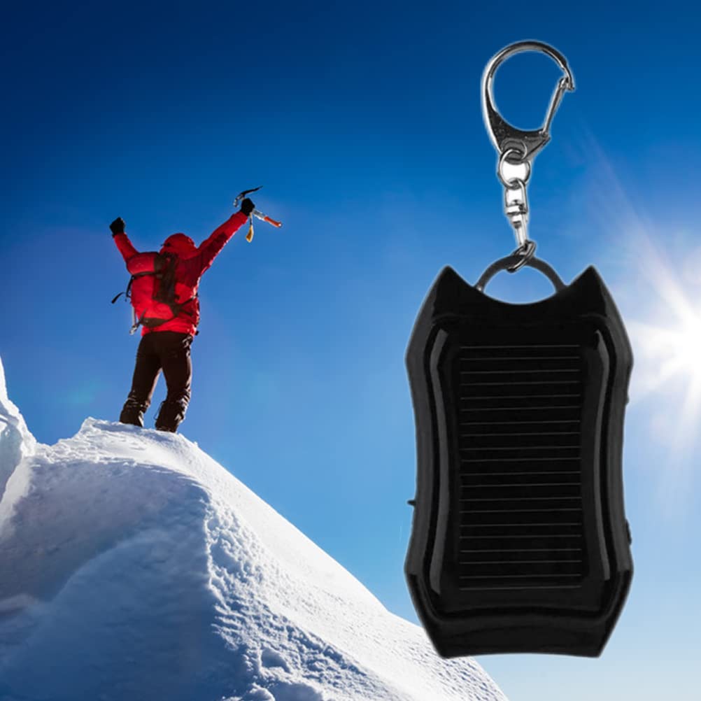 Powerbank Solaire 1200 mAh Chargeur Porte-clés pour Chargeur Solaire à Tête de Pelouse Mini Portable Porte-clés Mobile Solar Power Bank avec lumières LED