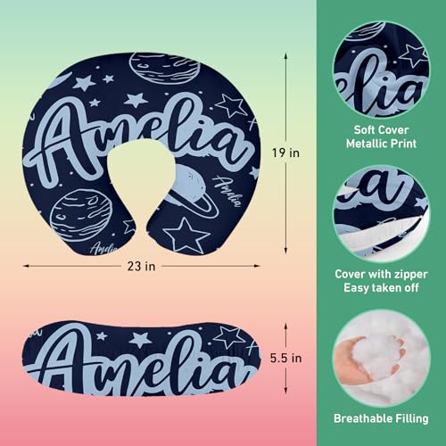 Image of Custom Car Seat Covers for Babies - Breathable Blue Planet Baby Car Seat Cover for Girls Boys, Kick-Proof Newborn Carrier Canopy Stretchy Stroller Cover for 4 Seasons