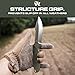 ODENWOLF WOLF-I Full Tang Survival Knife with Sheath - Stylish Tactical Fixed Blade Knife - Made of D2 Steel - Bushcraft and Camping Knife Survival - Perfect EDC Outdoor Knife with TPE Handle
