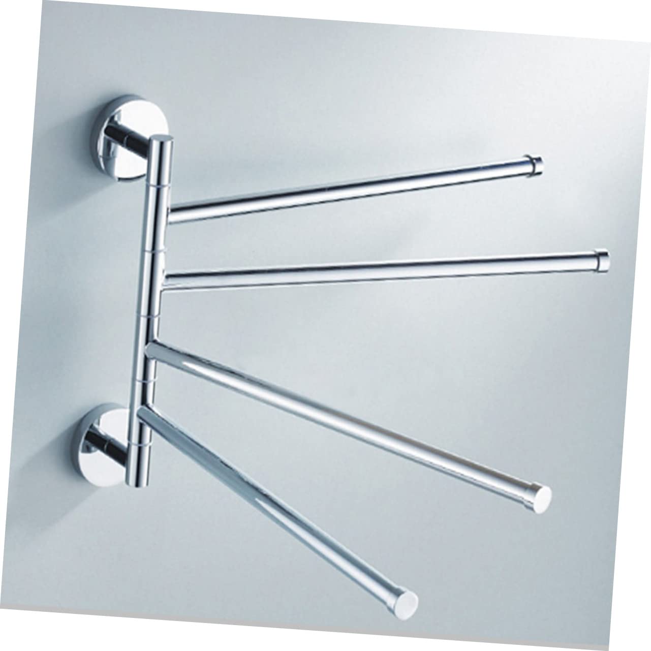 Porta Asciugamani Girevole in Acciaio Inox per Bagno e Cucina | Argento, Resistente alla Ruggine, Salvaspazio, Accessori Bagno, Lega di Zinco