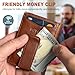 miyozi Airtag Wallet for Men- with Money Clip Gift Boxed, Magnetic Closure Slim Genuine Leather Front Pocket Wallet, 4.1
