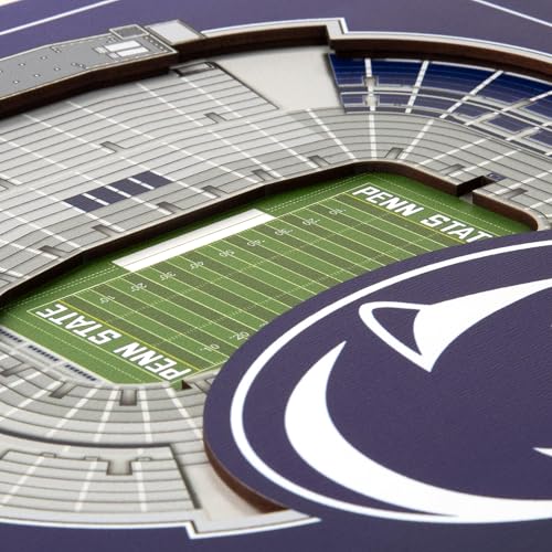 Image of YouTheFan Officially-licensed NCAA Stadium Series 3D Wall Art - multi-layer team stadium replica, detailed sports fan gift, indoor decor